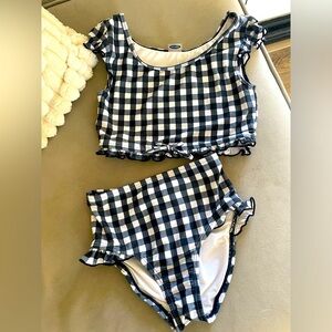 Vintage Inspired High-Waisted Gingham bikini.